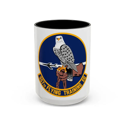 557 Flying Training Squadron AETC (U.S. Air Force) Accent Coffee Mug 15oz Black - Go Mug Yourself