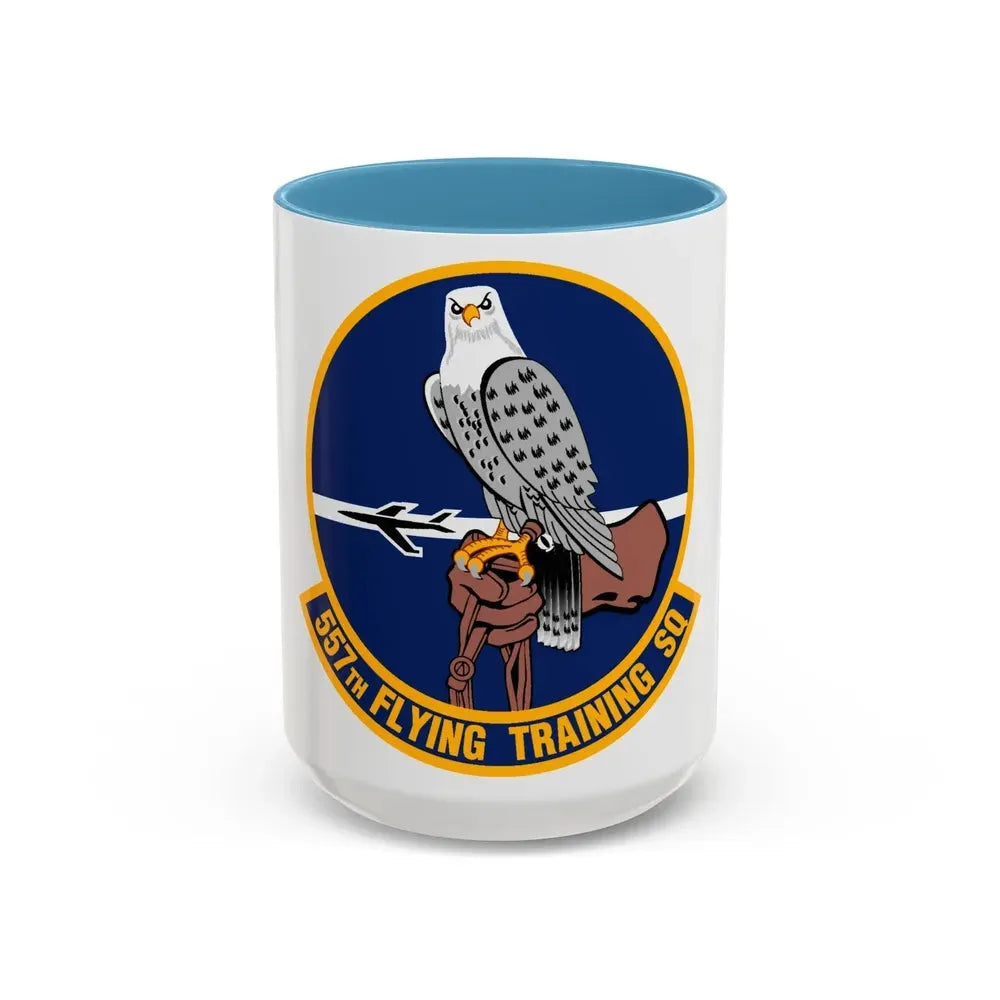 557 Flying Training Squadron AETC (U.S. Air Force) Accent Coffee Mug 15oz Light Blue - Go Mug Yourself