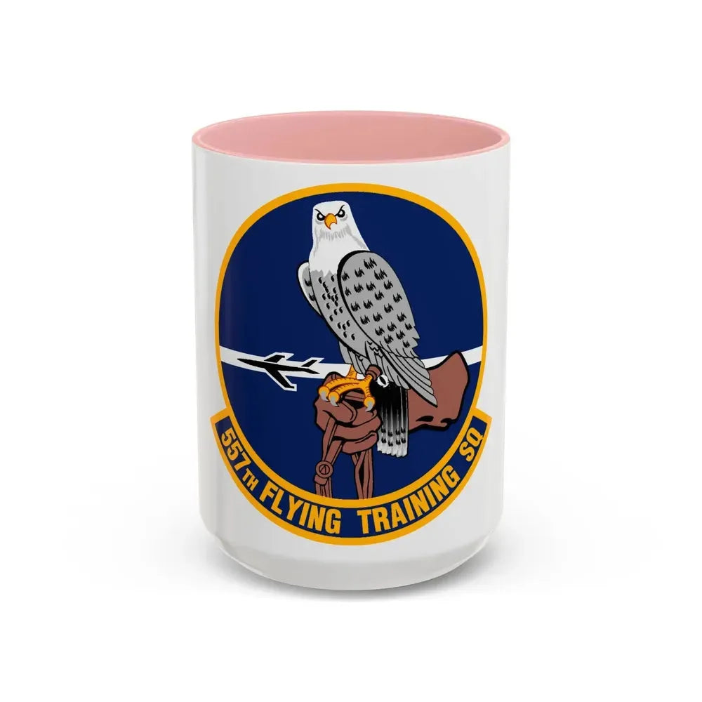 557 Flying Training Squadron AETC (U.S. Air Force) Accent Coffee Mug 15oz Pink - Go Mug Yourself