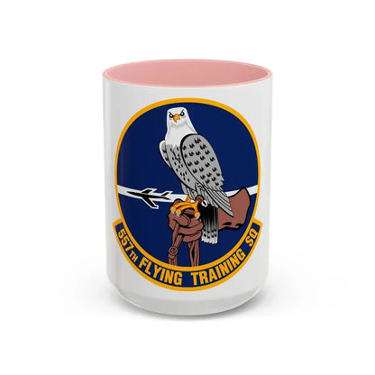 557 Flying Training Squadron AETC (U.S. Air Force) Accent Coffee Mug 15oz Pink - Go Mug Yourself