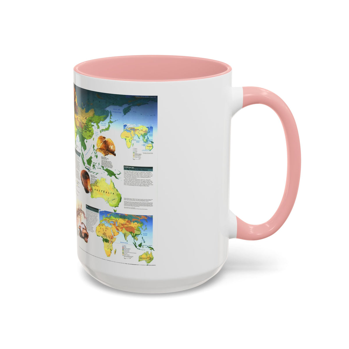 World Map - Dawn of Humans (1997) (Map) Accent Coffee Mug
