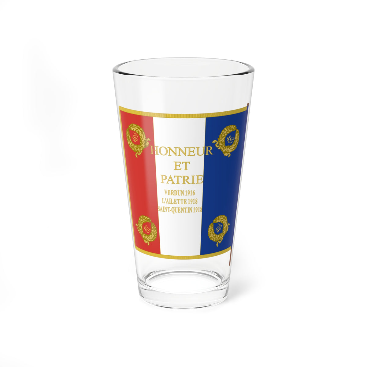 Etendard 48e regiment dartillerie (France) Pint Glass 16oz