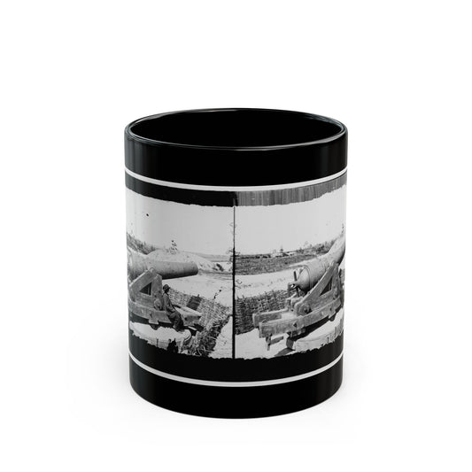 James River, Va. Another Confederate Gun Emplacement At Howlett House, Trent's Reach 001 (U.S. Civil War) Black Coffee Mug