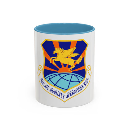 515 Air Mobility Operations Wing AMC (U.S. Air Force) Accent Coffee Mug