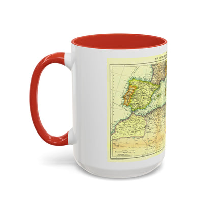 Mediterranean - Countries Bordering the (1912) (Map) Accent Coffee Mug