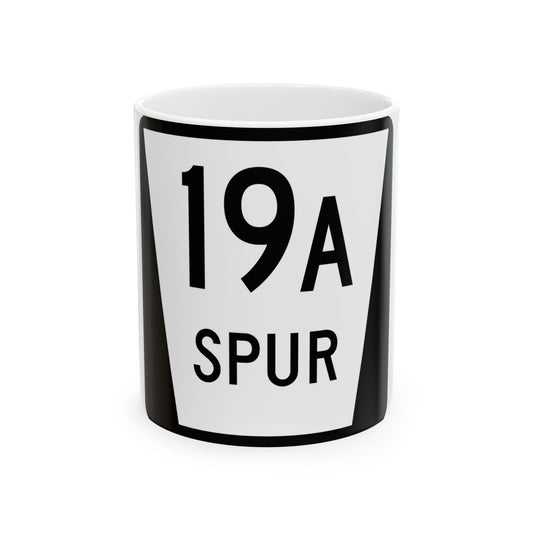 N SPUR 19A (Nebraska) (Road Sign) White Coffee Mug