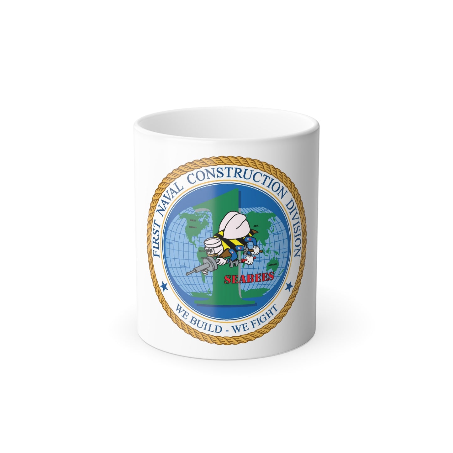 1st Naval Construction Div Seabee (U.S. Navy) Color Changing Mug 11oz