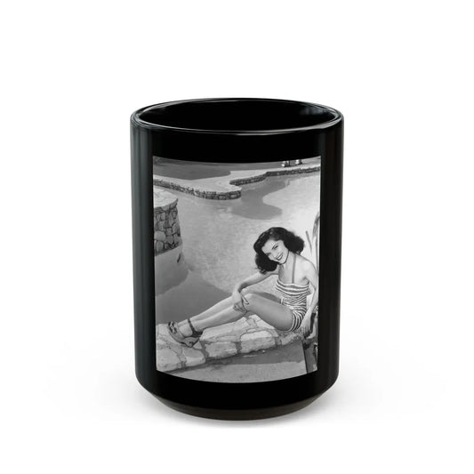 Debra Paget #629 (Vintage Female Icon) Black Coffee Mug-15oz-Go Mug Yourself