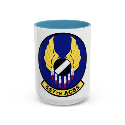 557th Aircraft Sustainment Squadron (U.S. Air Force) Accent Coffee Mug 15oz Light Blue - Go Mug Yourself