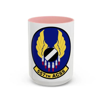557th Aircraft Sustainment Squadron (U.S. Air Force) Accent Coffee Mug 15oz Pink - Go Mug Yourself