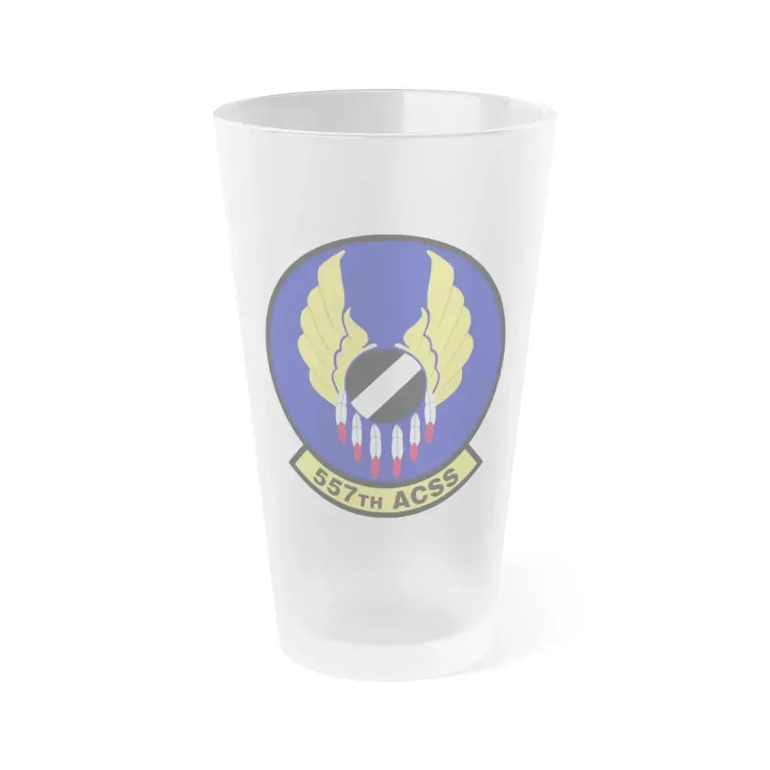 557th Aircraft Sustainment Squadron (U.S. Air Force) Frosted Pint Glass 16oz 16oz Frosted - Go Mug Yourself
