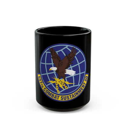 557th Combat Sustainment Squadron (U.S. Air Force) Black Coffee Mug-15oz-Go Mug Yourself