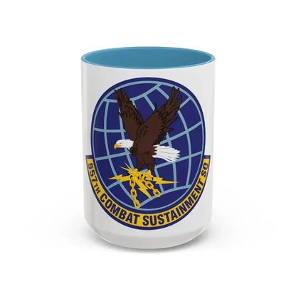 557th Combat Sustainment Squadron (U.S. Air Force) Accent Coffee Mug 15oz Light Blue - Go Mug Yourself
