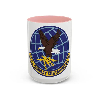 557th Combat Sustainment Squadron (U.S. Air Force) Accent Coffee Mug 15oz Pink - Go Mug Yourself