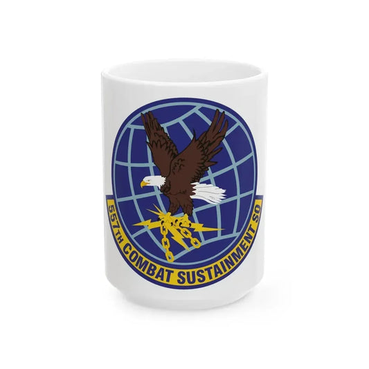 557th Combat Sustainment Squadron (U.S. Air Force) White Coffee Mug 15oz - Go Mug Yourself