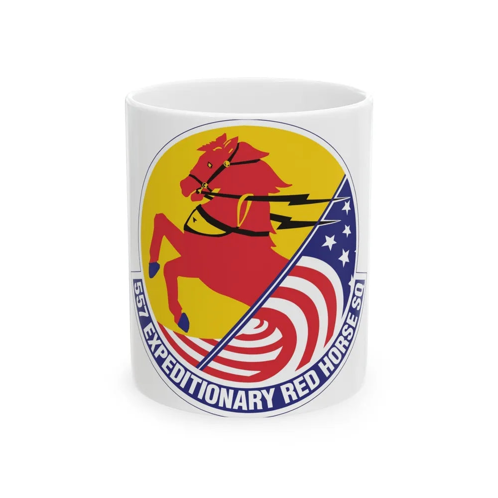 557th Expeditionary Red Horse Squadron (U.S. Air Force) White Coffee Mug-11oz-Go Mug Yourself