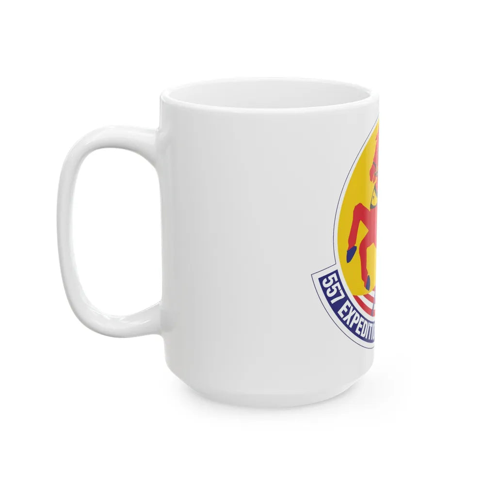 557th Expeditionary Red Horse Squadron (U.S. Air Force) White Coffee Mug-Go Mug Yourself