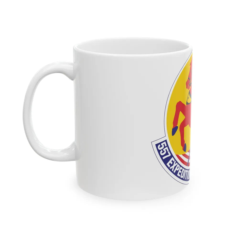 557th Expeditionary Red Horse Squadron (U.S. Air Force) White Coffee Mug-Go Mug Yourself