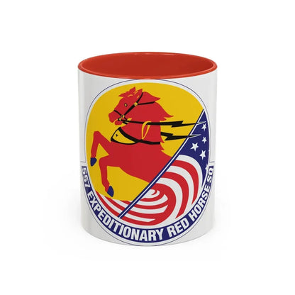 557th Expeditionary Red Horse Squadron (U.S. Air Force) Accent Coffee Mug 11oz Red - Go Mug Yourself