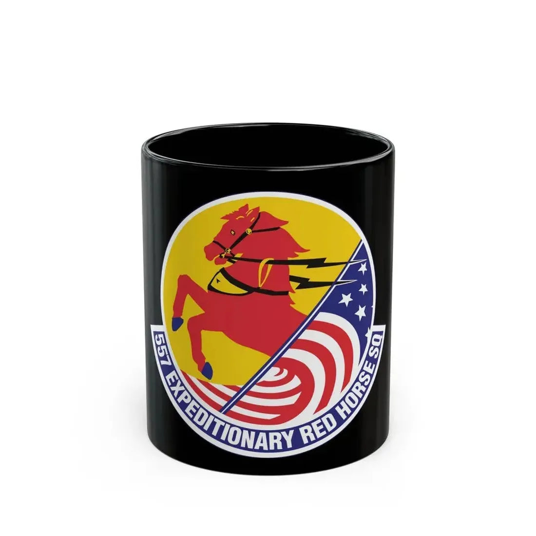 557th Expeditionary Red Horse Squadron (U.S. Air Force) Black Coffee Mug 11oz - Go Mug Yourself