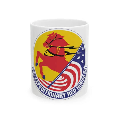 557th Expeditionary Red Horse Squadron (U.S. Air Force) White Coffee Mug 11oz - Go Mug Yourself