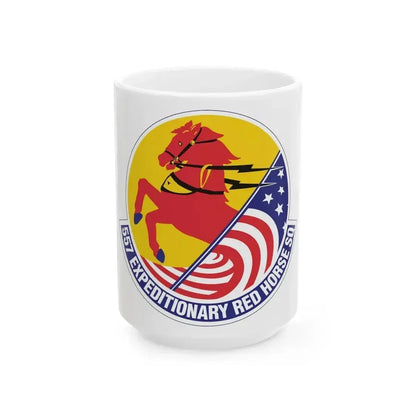 557th Expeditionary Red Horse Squadron (U.S. Air Force) White Coffee Mug 15oz - Go Mug Yourself