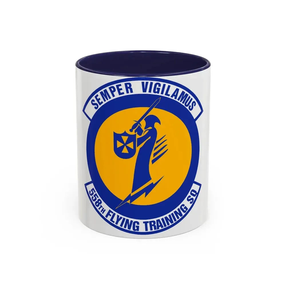 558 Flying Training Squadron AETC (U.S. Air Force) Accent Coffee Mug 11oz Navy - Go Mug Yourself