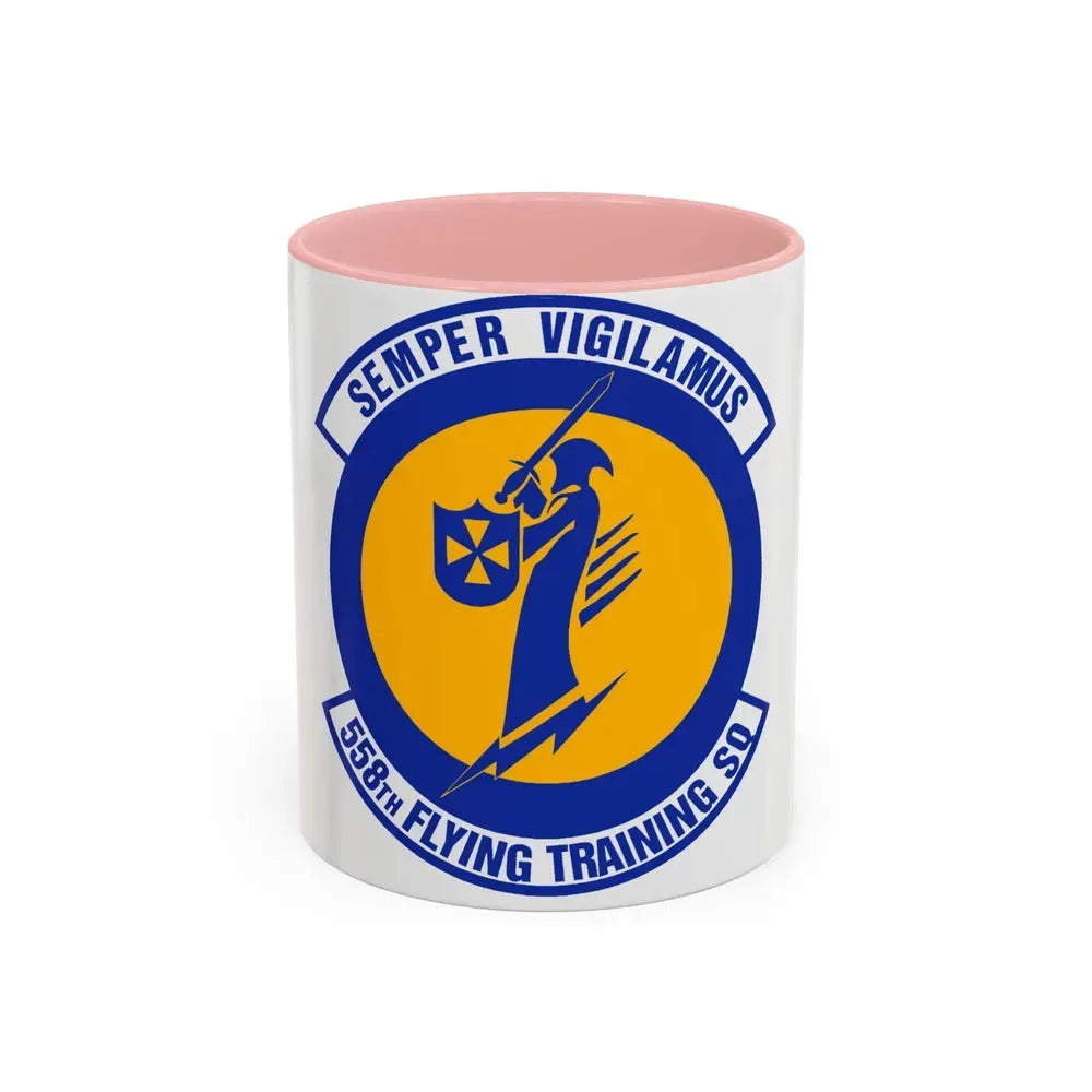 558 Flying Training Squadron AETC (U.S. Air Force) Accent Coffee Mug 11oz Pink - Go Mug Yourself