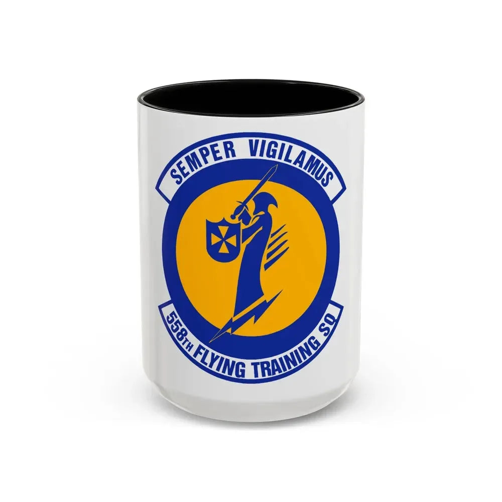 558 Flying Training Squadron AETC (U.S. Air Force) Accent Coffee Mug 15oz Black - Go Mug Yourself