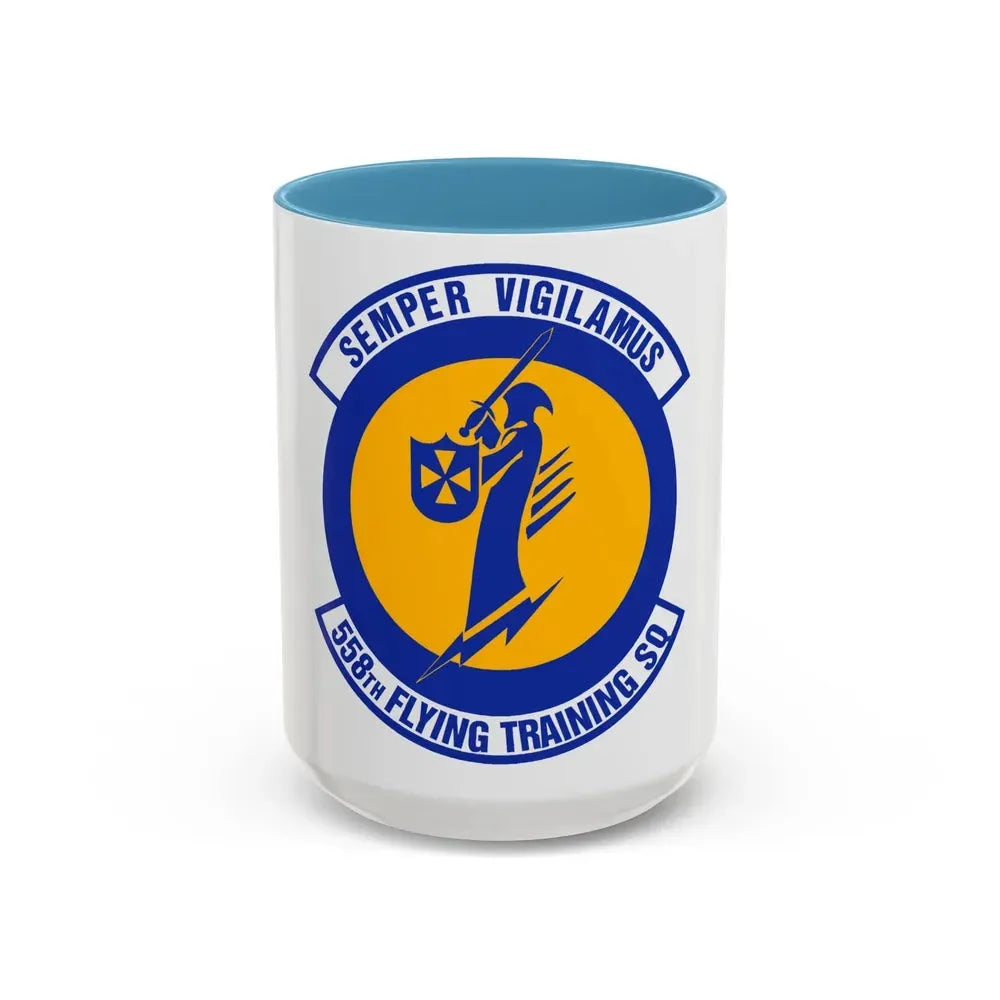 558 Flying Training Squadron AETC (U.S. Air Force) Accent Coffee Mug 15oz Light Blue - Go Mug Yourself