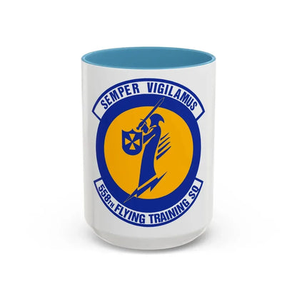 558 Flying Training Squadron AETC (U.S. Air Force) Accent Coffee Mug 15oz Light Blue - Go Mug Yourself