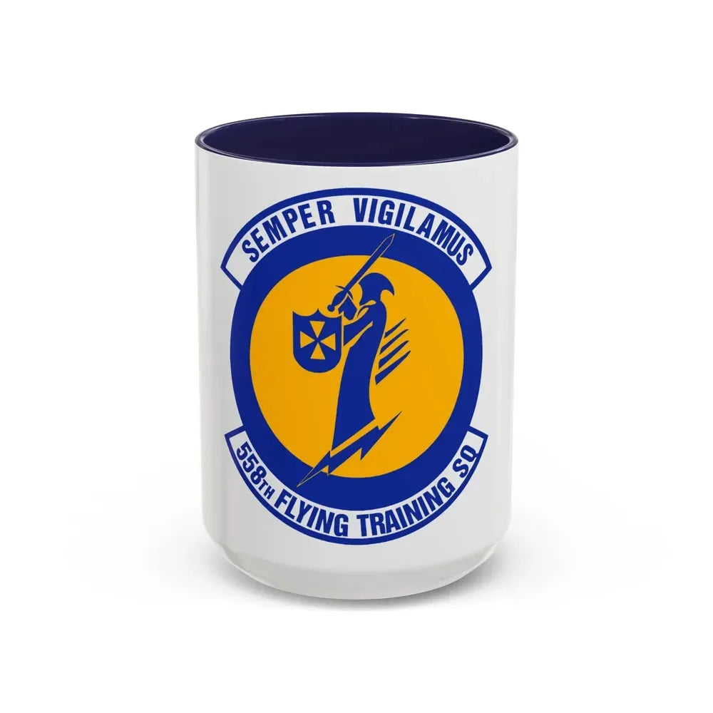 558 Flying Training Squadron AETC (U.S. Air Force) Accent Coffee Mug 15oz Navy - Go Mug Yourself