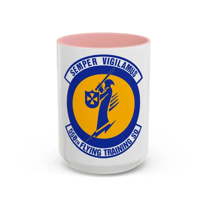 558 Flying Training Squadron AETC (U.S. Air Force) Accent Coffee Mug 15oz Pink - Go Mug Yourself