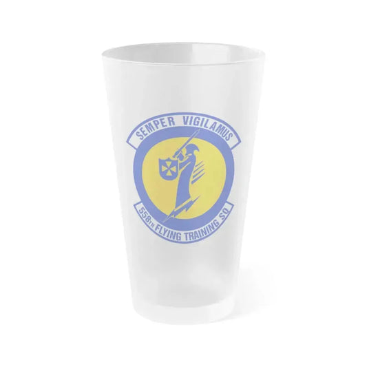 558 Flying Training Squadron AETC (U.S. Air Force) Frosted Pint Glass 16oz 16oz Frosted - Go Mug Yourself