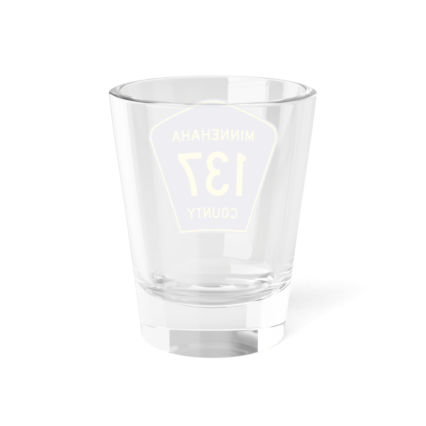 Minnehaha County 137 (South Dakota) (Road Sign) Shot Glass 1.5oz