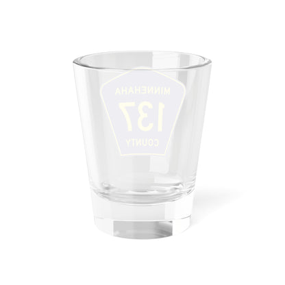 Minnehaha County 137 (South Dakota) (Road Sign) Shot Glass 1.5oz