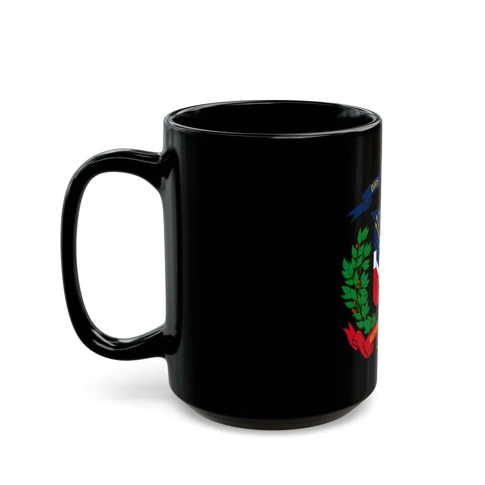 Coat of arms of the Dominican Republic - Black Coffee Mug-Go Mug Yourself