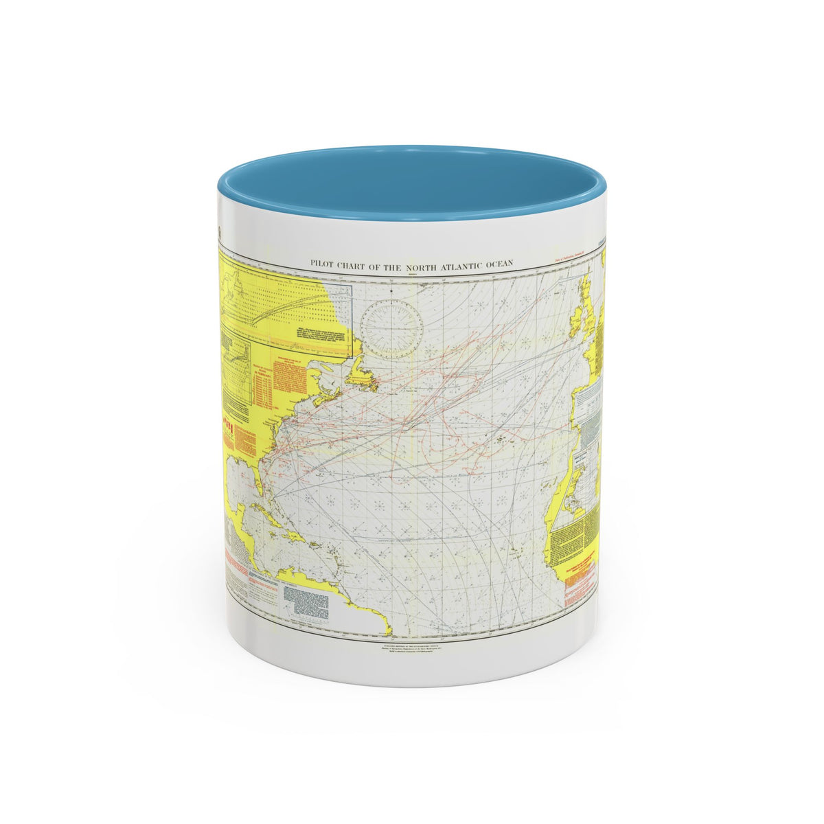 Atlantic Ocean - North (1903) (Map) Accent Coffee Mug