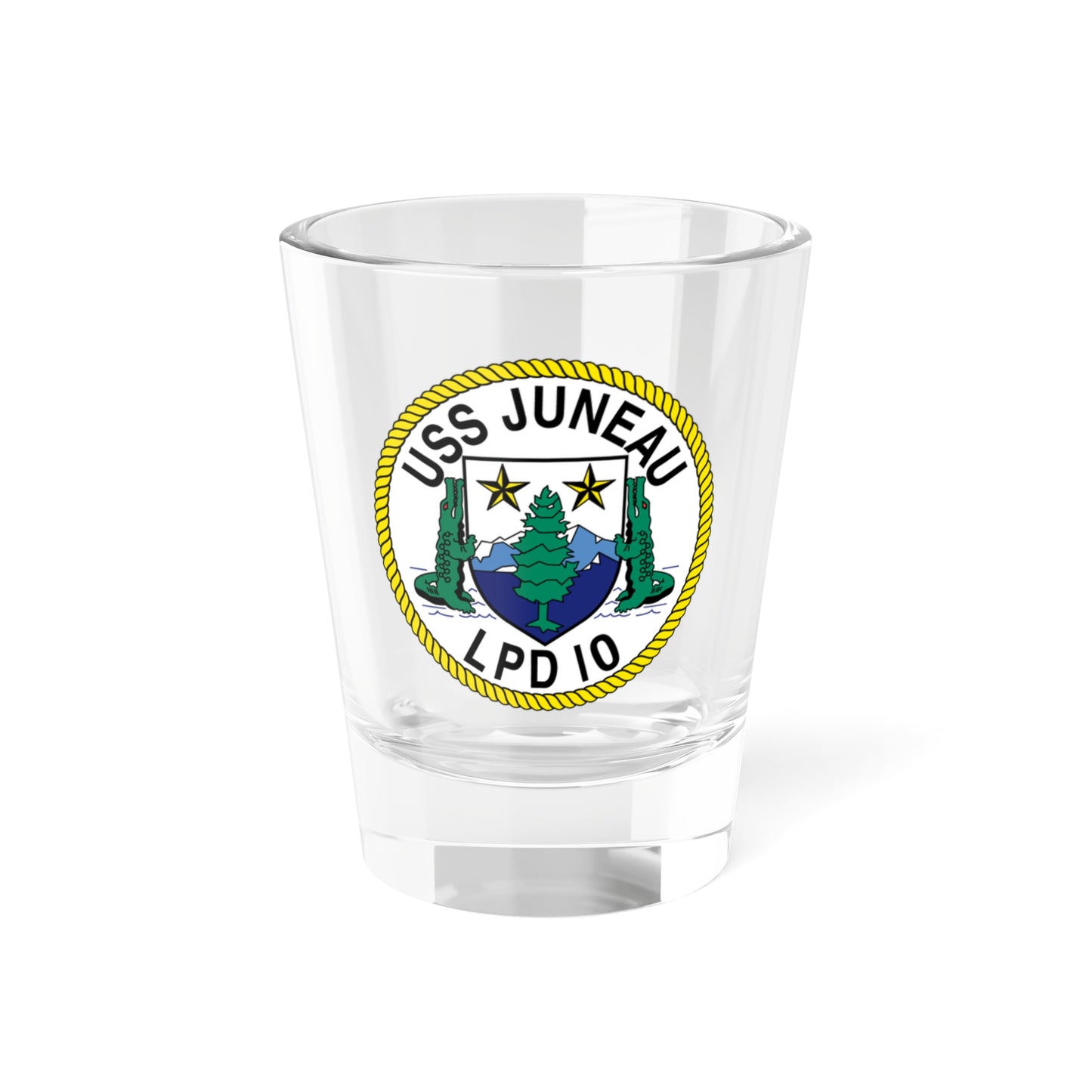 USS Juneau LPD 10 (U.S. Navy) Shot Glass 1.5oz