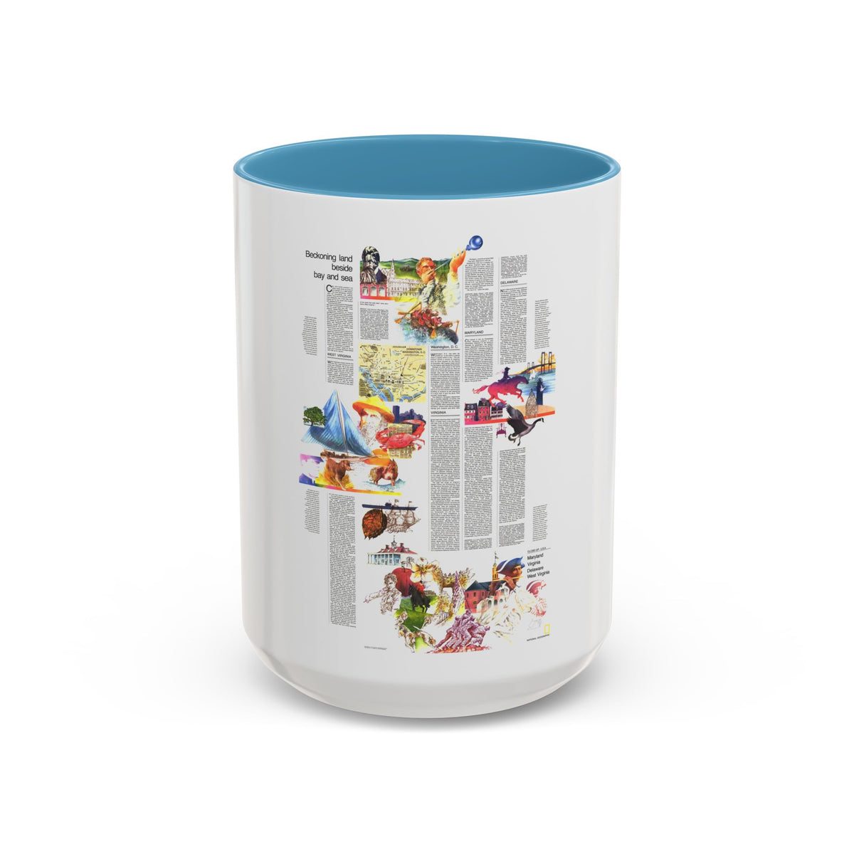 USA - Mid-Atlantic States 2 (1976) (Map) Accent Coffee Mug
