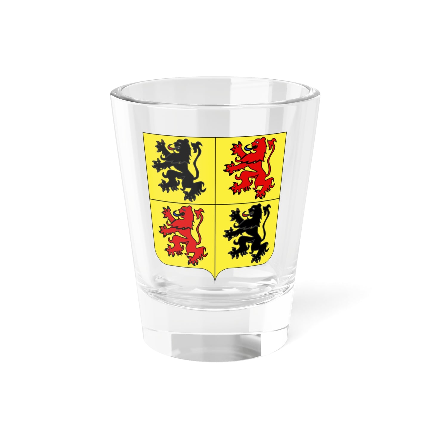 Héraldique Province BE Hainaut (Belgium) (Coat of Arms) Shot Glass 1.5oz