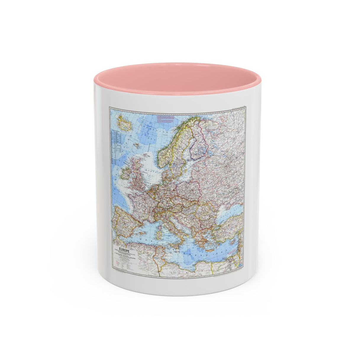 Europe (1969) (Map) Accent Coffee Mug