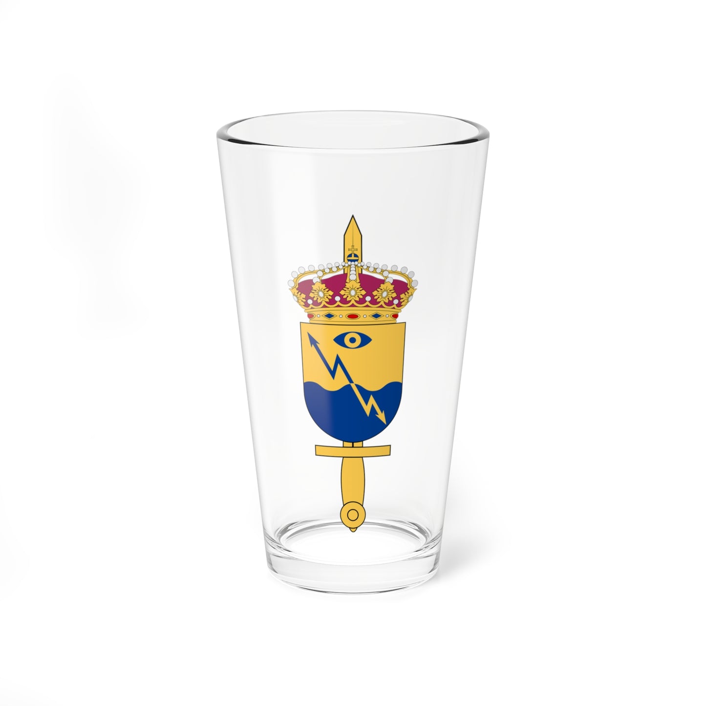 Telekrigsstödenheten vapen (Sweden) (Coat of Arms) Pint Glass 16oz