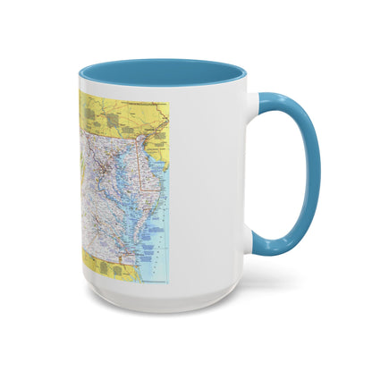 USA - Mid-Atlantic States 1 (1976) (Map) Accent Coffee Mug