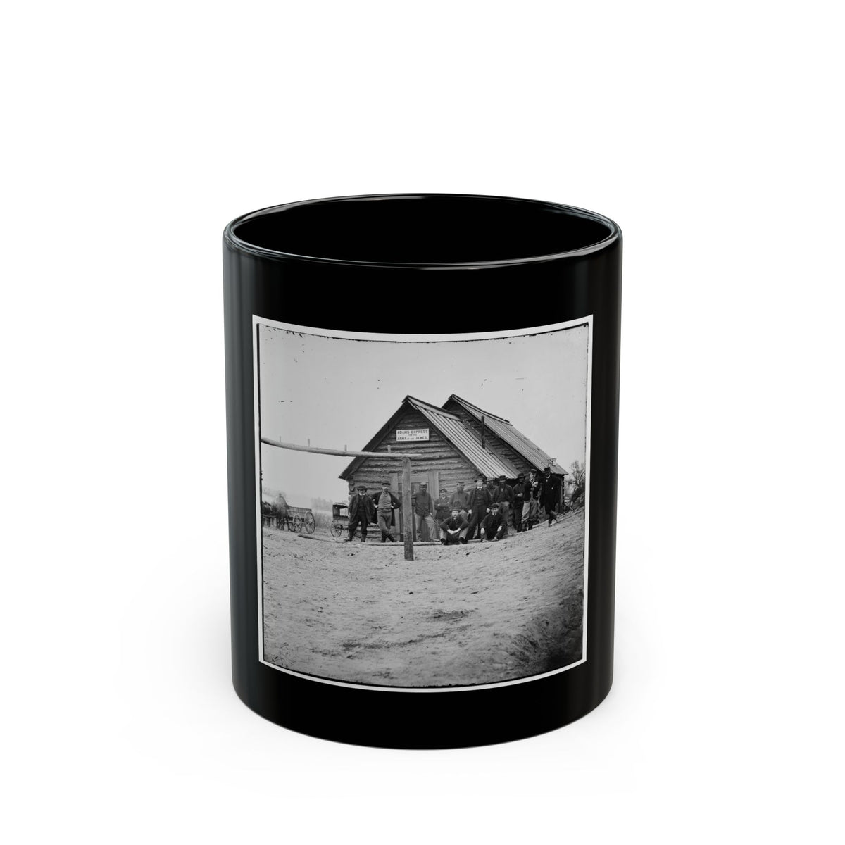 Bermuda Hundred, Va. Adams Express Office, Army Of The James (U.S. Civil War) Black Coffee Mug