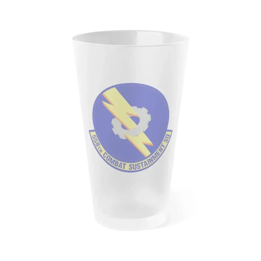 558th Combat Sustainment Squadron (U.S. Air Force) Frosted Pint Glass 16oz 16oz Frosted - Go Mug Yourself