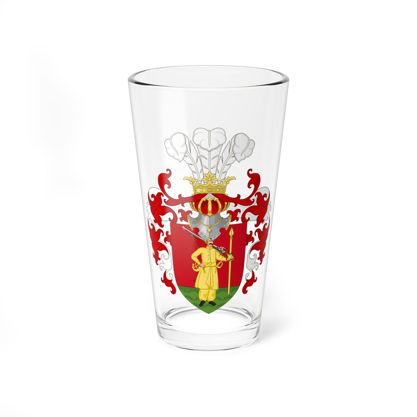 Coat of arms of Zaporozhia with helmet (Ukraine) (Coat of Arms) Pint Glass 16oz