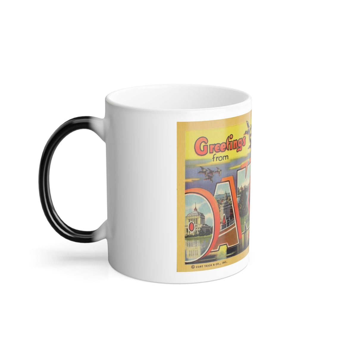 Greetings from Oakland California (Greeting Postcards) Color Changing Mug 11oz