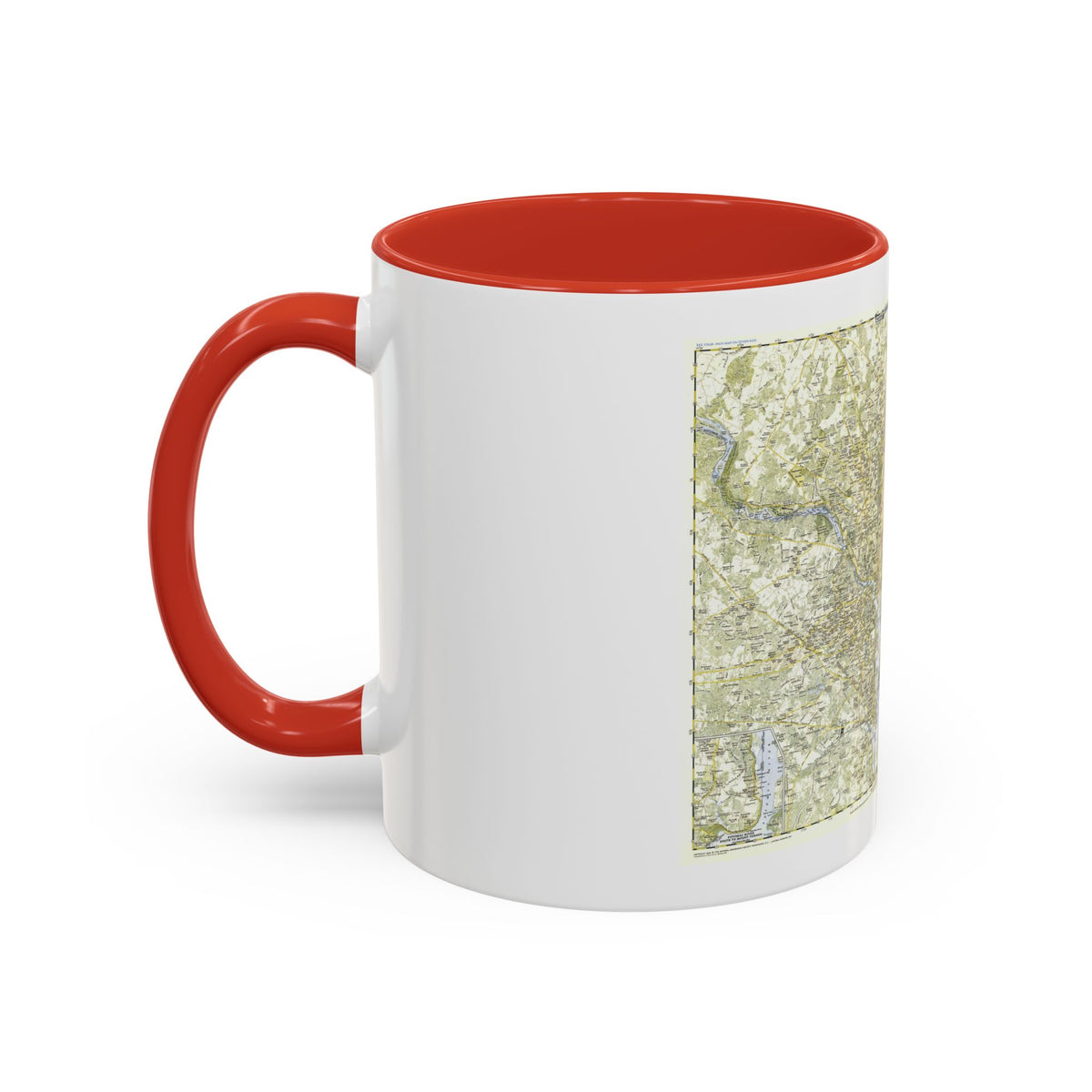 USA - Washington, Suburban (1948) (Map) Accent Coffee Mug
