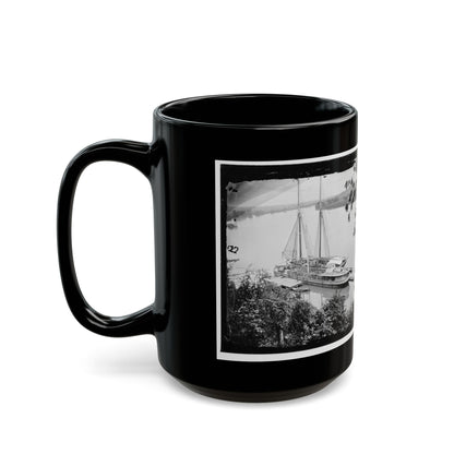 Drewry's Bluff, Va. Federal Transports With Cargoes Of Artillery On The James (U.S. Civil War) Black Coffee Mug